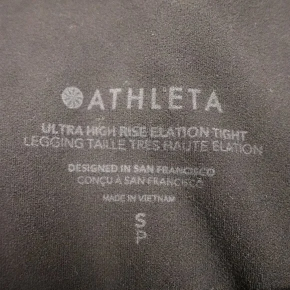 Athleta Ultra High Rise Elation Tight Women’s Small Black Yoga Leggings - Picture 3 of 13